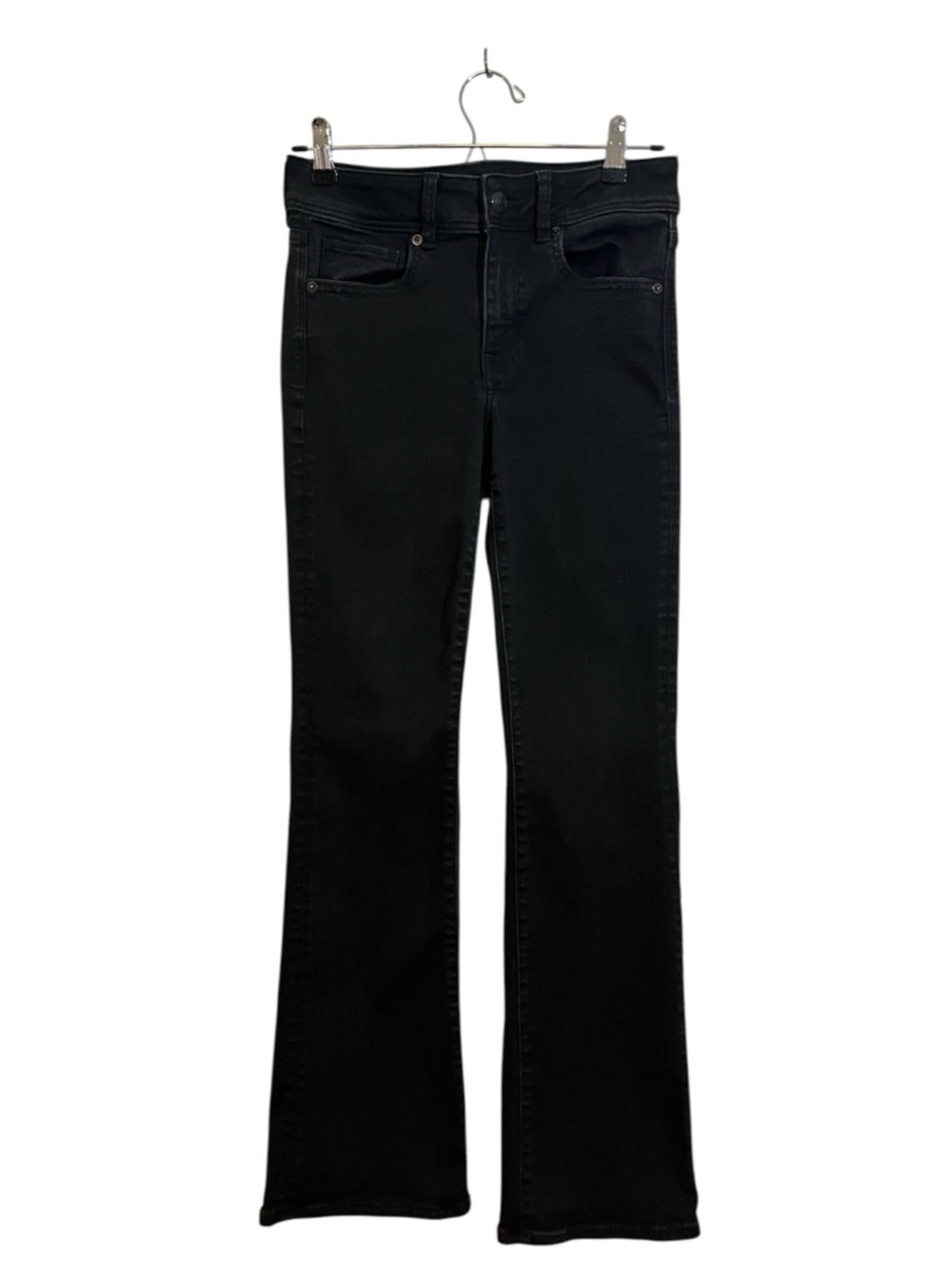 American Eagle Outfitters Black Flare Jeans - Sleek Fit Size 6